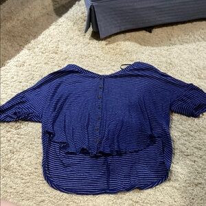 Forever 21 Blue Dolman Sleeve Blouse